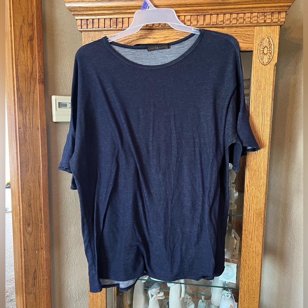 Chris & Carol Women’s Top Size 2X  - Navy